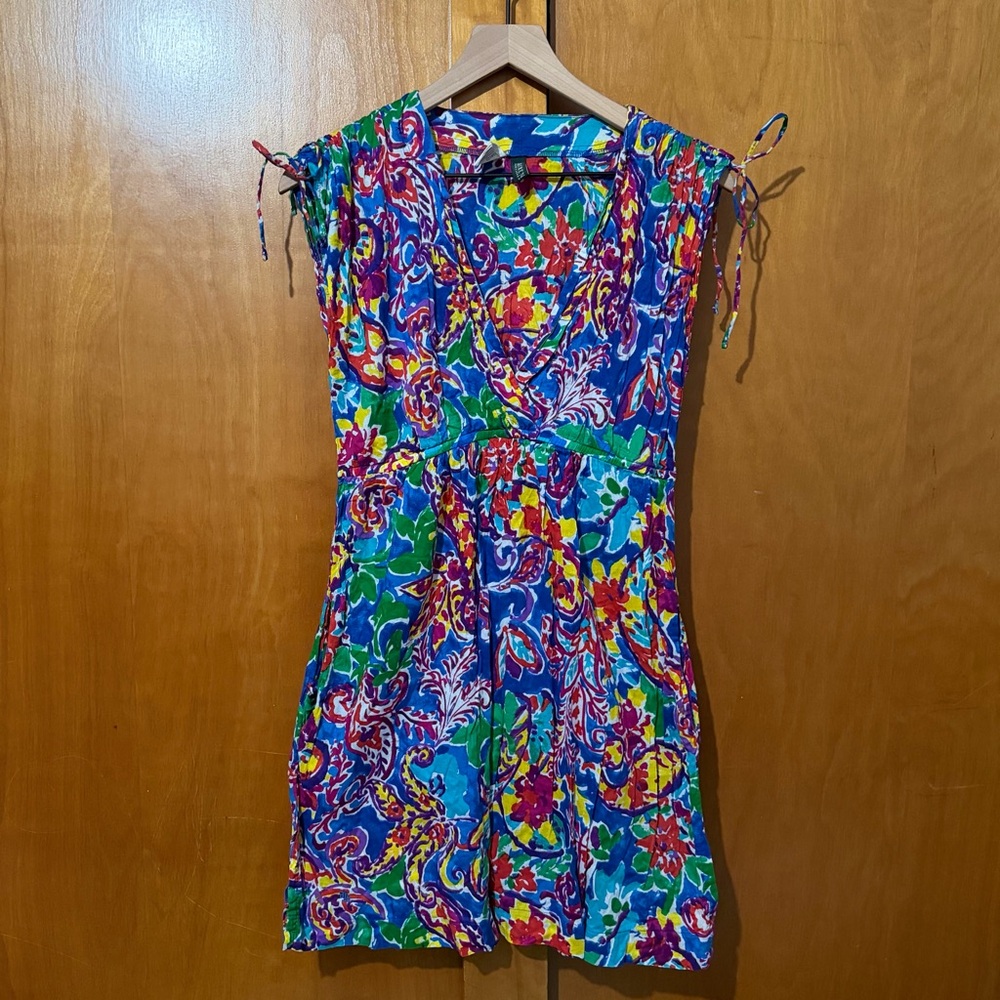 Lauren Ralph Lauren Colorful Floral Swim Coverup Size Medium